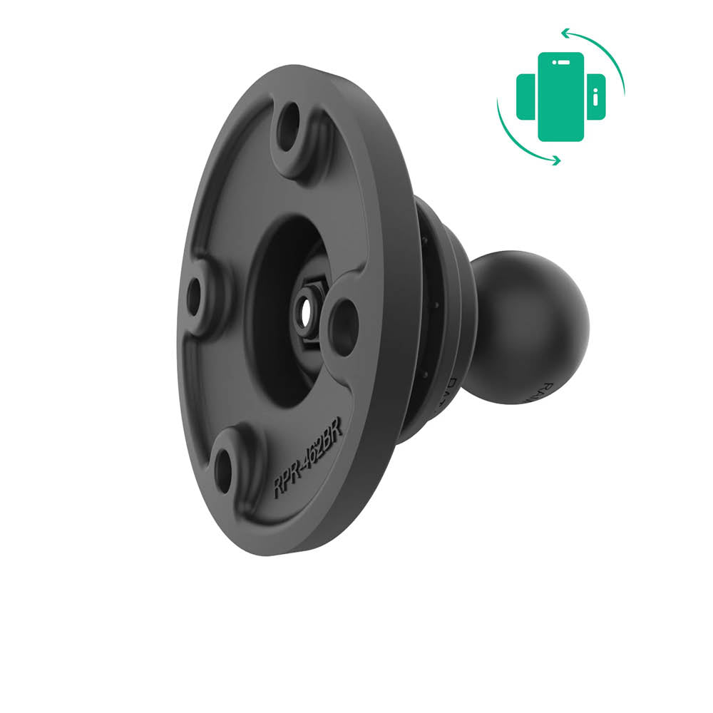 RAM Mounts Rotation Kugel-Adapter für Halteschalen - B-Kugel (1 Zoll), Verbundstoff, 2-/4-Loch AMPS – Produktansicht