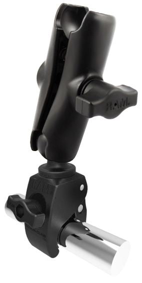 RAM Mounts Tough-Claw Set - B-Kugel (1 Zoll), Tough-Claw klein (Durchmesser 15,9-29,0 mm), mittlerer Verbindungsarm (ca. 90 mm) – Produktansicht