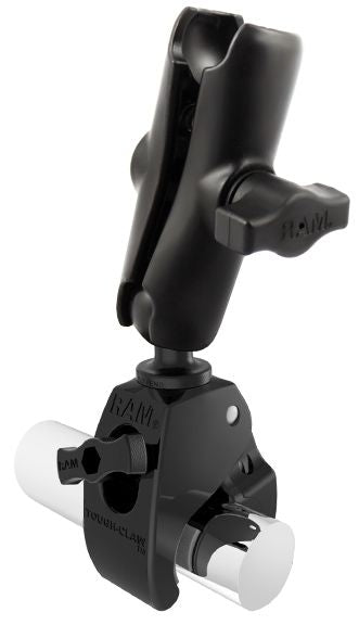 RAM Mounts Tough-Claw Set - B-Kugel (1 Zoll), Tough-Claw mittel (Durchmesser 25,4-40,6 mm), mittlerer Verbindungsarm (ca. 90 mm) – Produktansicht
