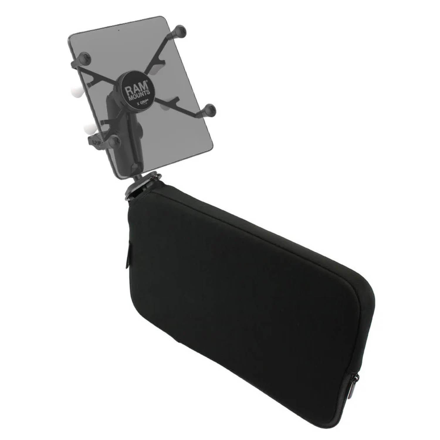 RAM Mounts X-Grip Fahrzeug-Halterung für 7-8 Zoll Tablets (Verbundstoff) - Mittlerer Verbindungsarm - Tough-Wedge Basis mit Trapez-Kugel - B-Kugel (1 Zoll) – Produktansicht