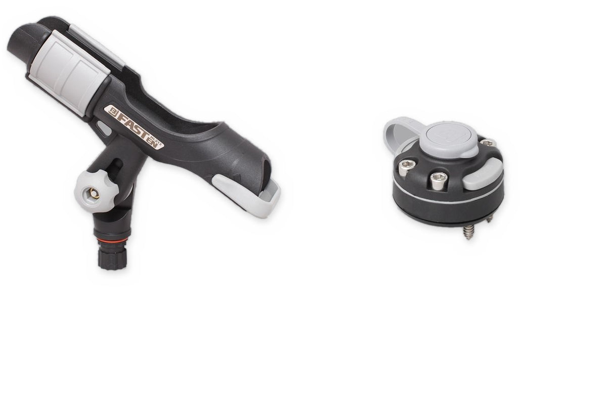 Set: Fasten Rutenhalter + runde Basis – Schraubmontage