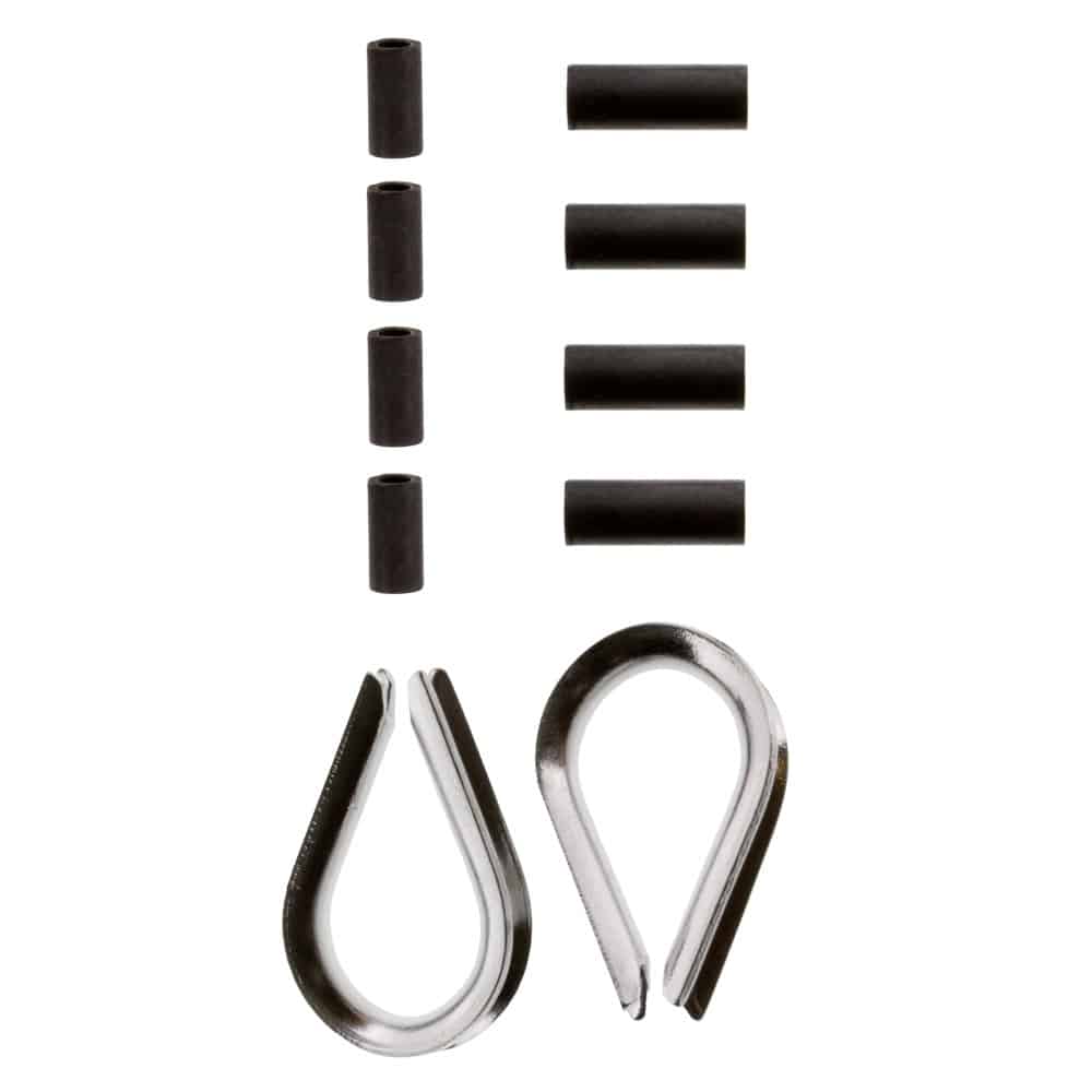 Scotty Thimble Kit, Stainless Steel, 2 Thimbles & 4 Connector Sleev – Produktansicht