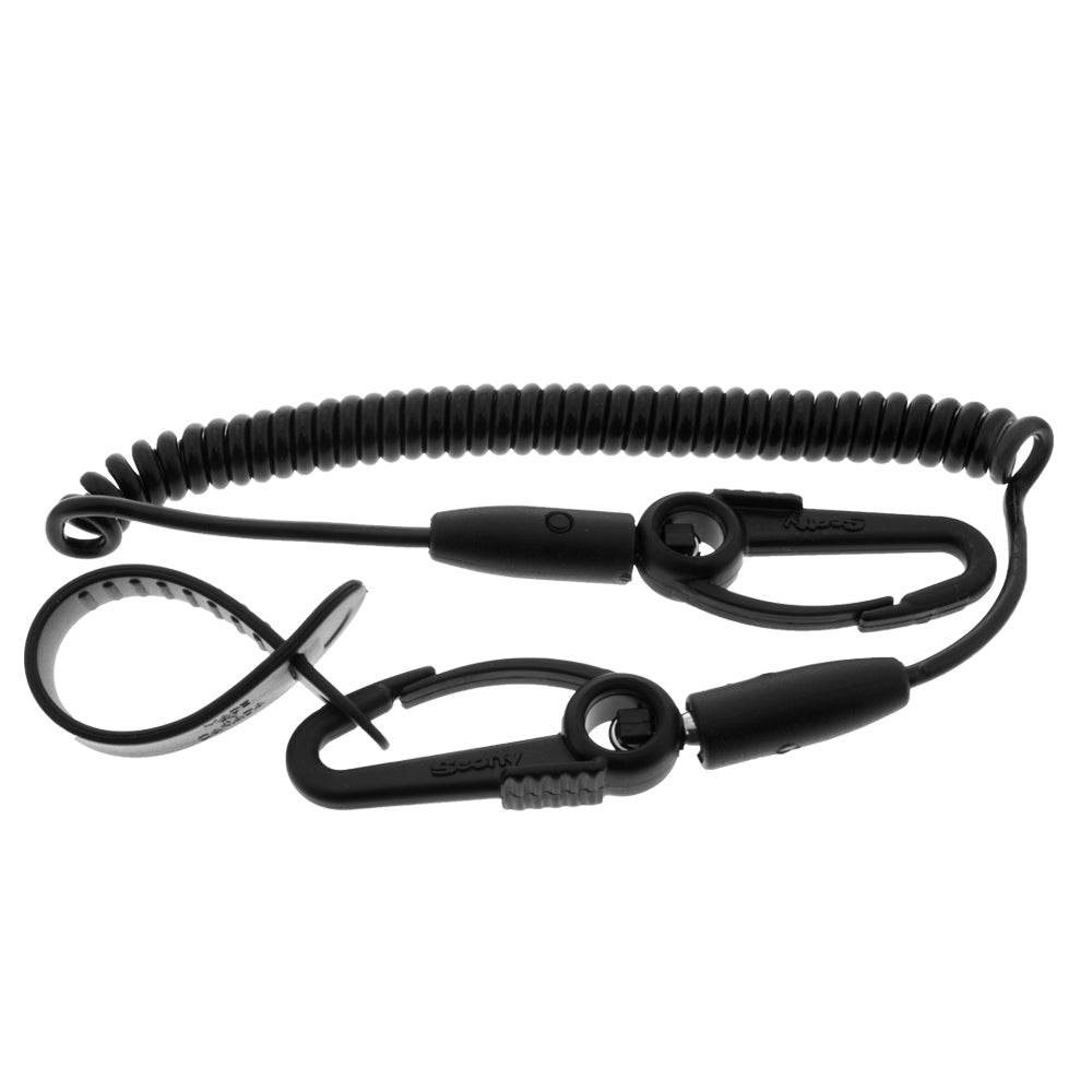 Scotty Safety Leash c/w Flexcoil, Black – Produktansicht
