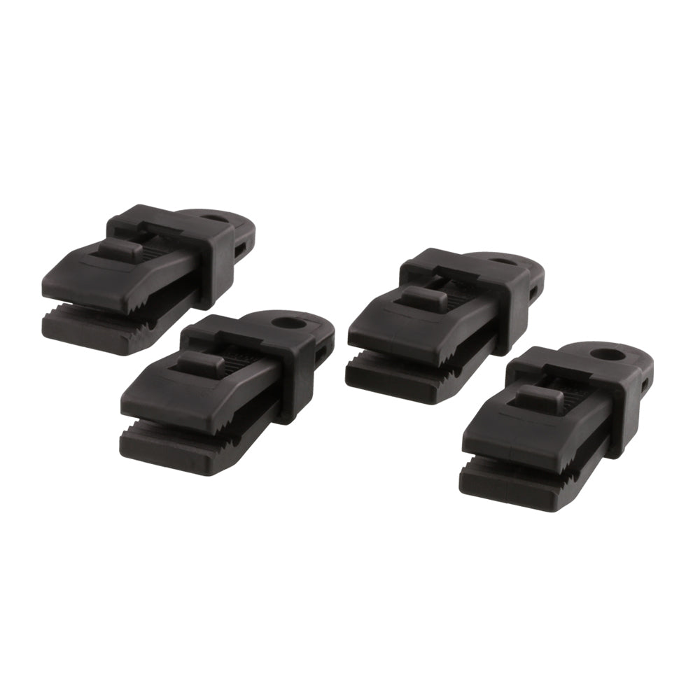 Scotty 60 Tarp Clips, Black, in a display bucket – Produktansicht