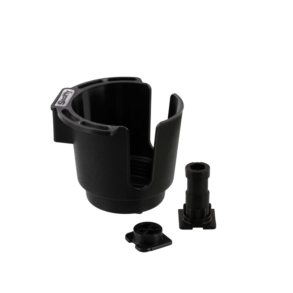 Scotty Cup Holder w/ Rod Holder Post & Bulkhead / Gunnel Mount, Bla – Produktansicht
