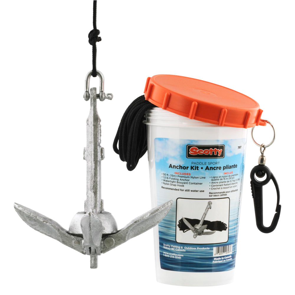 Scotty Anchor Pack w/ 1.5 lb anchor, line, in watertight jar – Produktansicht
