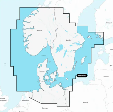 Navionics+ EU645L Scandinavia South & Germany North (Skagerrak & Kattegat) Digital Nautical Chart Large