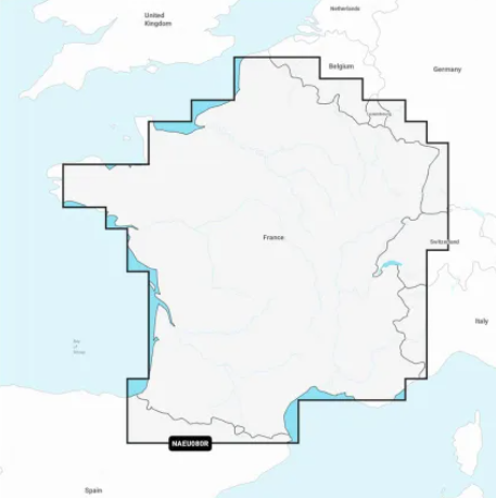 Navionics+ EU080R France, Lakes & Rivers (Frankreich Seen und Flüsse) Digitale Seekarte Regular