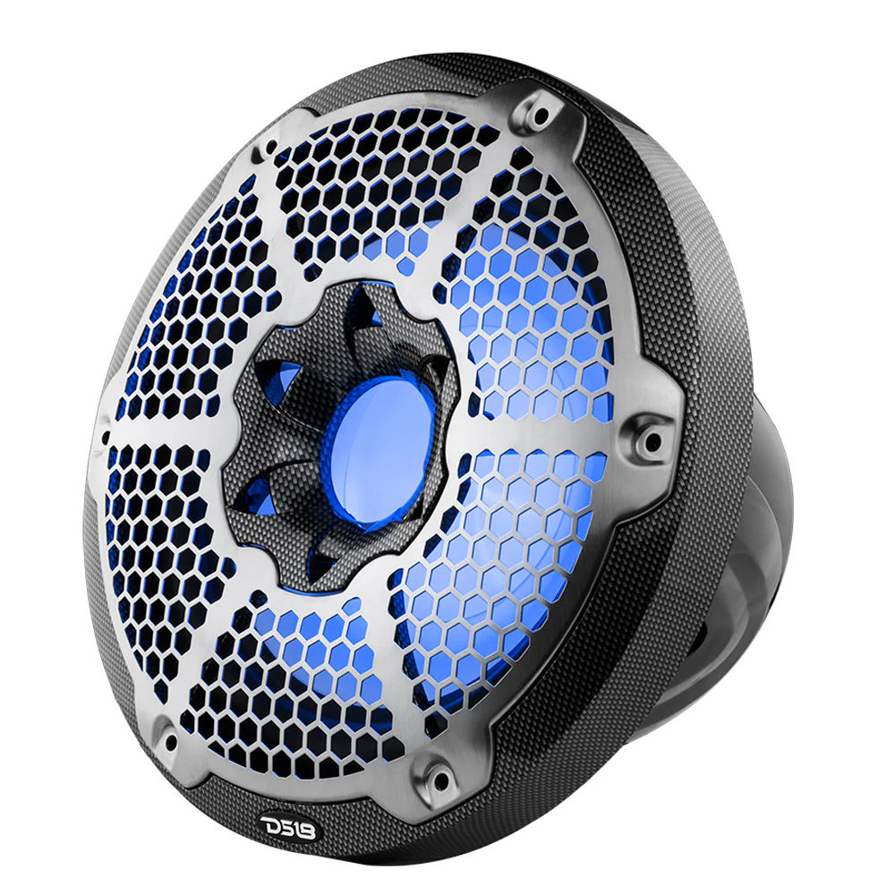 DS18 Subwoofer 10 Zoll carbon mit LED – CF-10SUB – Produktansicht 2