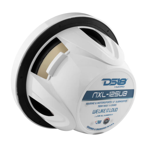 DS18 subwoofer 12" white with LED NXL-10SUB/WH