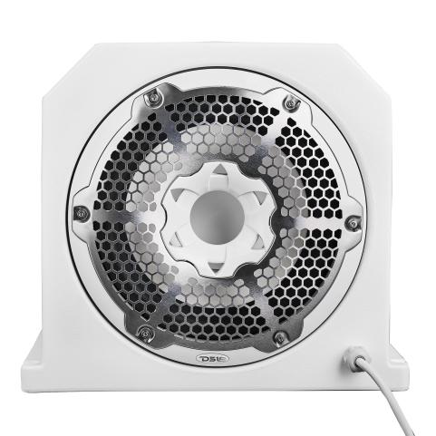 DS18 Subwoofer mit Gehäuse 10" weiß mit LED / NXL-10SUBLD/W