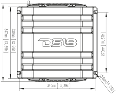 DS18 Subwoofer mit Gehäuse 10" weiß mit LED / NXL-10SUBLD/W
