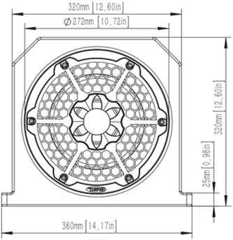 DS18 Subwoofer mit Gehäuse 10 Zoll weiß mit LED – NXL-10SUBLD/W – Produktansicht 8