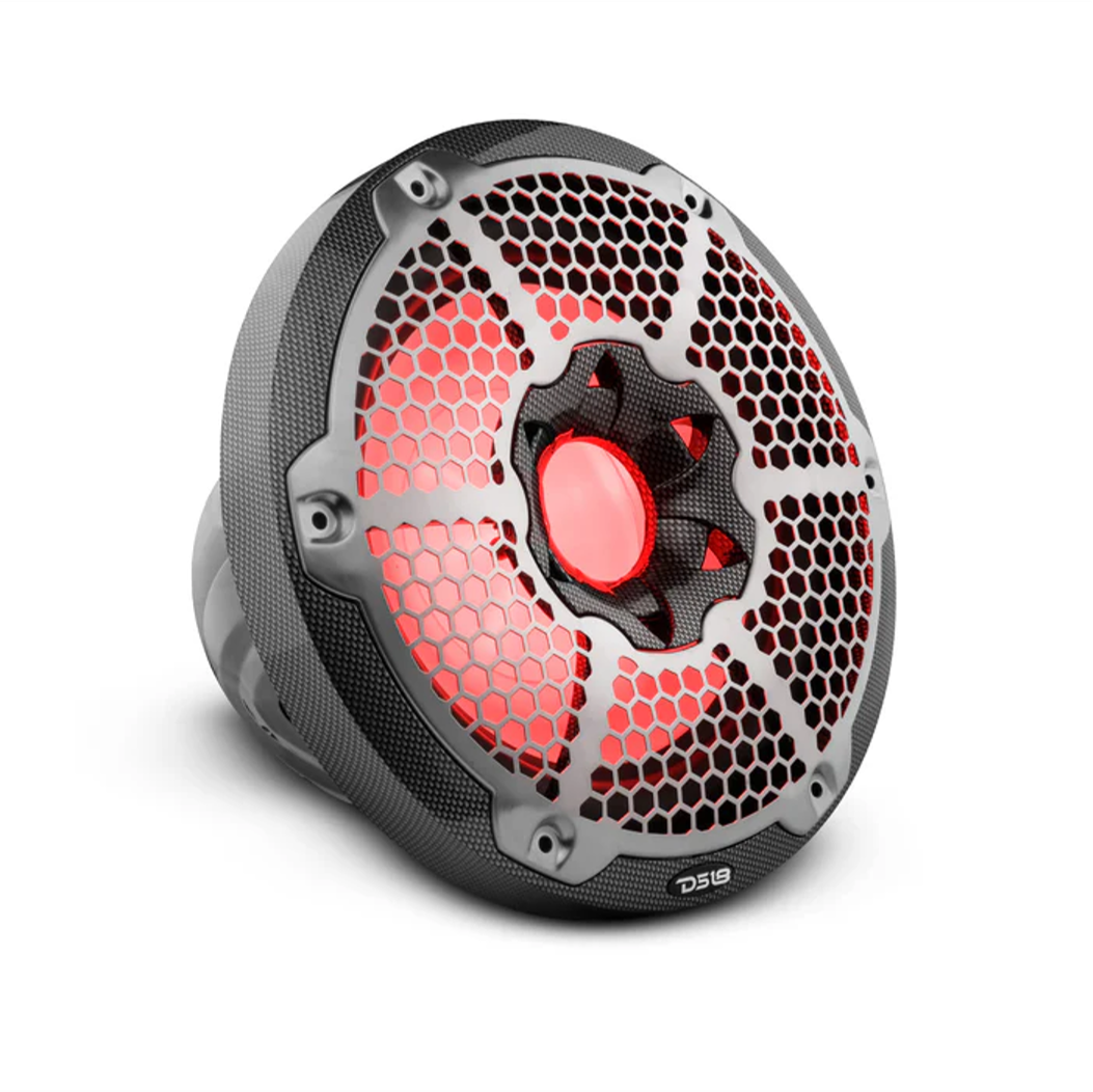 DS18 Subwoofer 10 Zoll carbon mit LED – CF-10SUB – Produktansicht 1