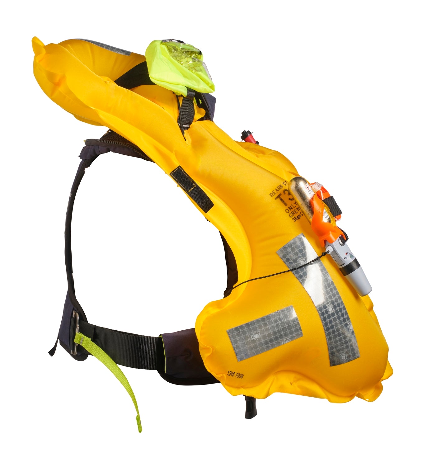 Crewsaver ErgoFit 190N Automatik-Rettungsweste mit Harness, Beleuchtung und Spraycap für Erwachsene blau/hellgrün – Ansicht 2