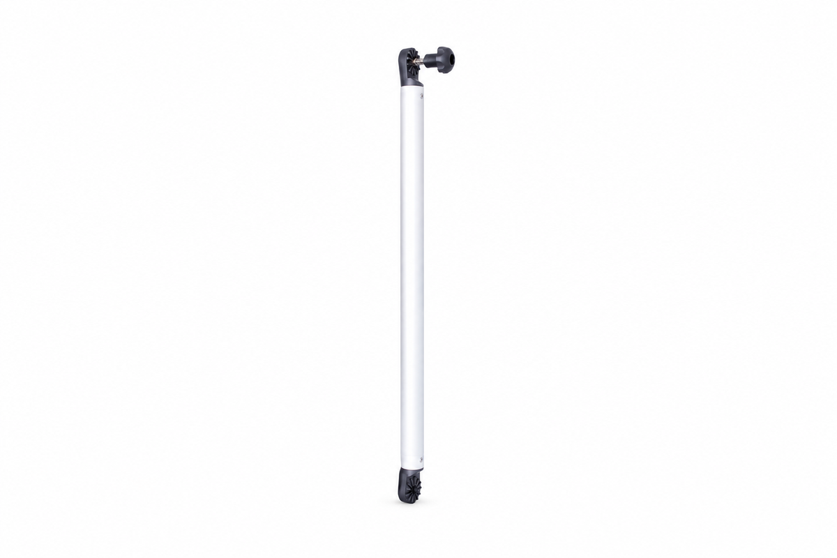 Fasten Stangen Verlängerung (632 mm) (Ø32) aus Aluminium – schwarz/alu-silber, weißer Hintergrund