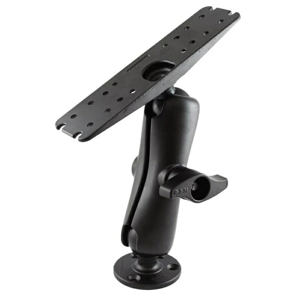 RAM Mounts Mounting Kit - Round Baseplate (93.5 mm diameter), Middle Connecting Arm, Adapter Plate (279 x 76 mm), D-Ball (2.25 inch)