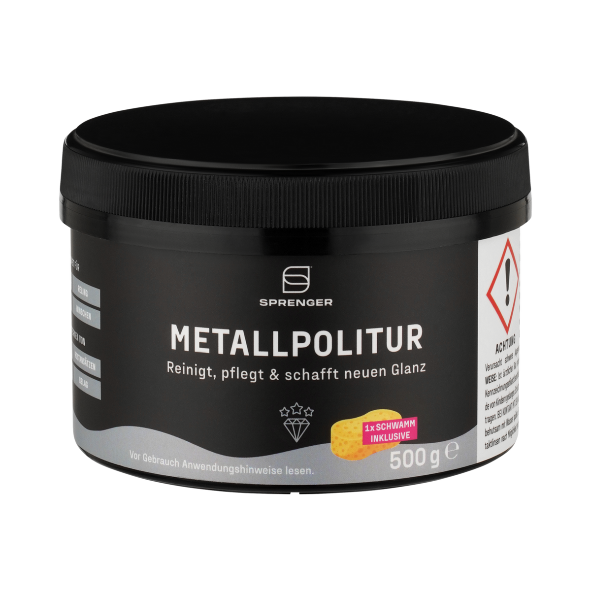 Sprenger Metallpolitur inkl. Schwamm – 500 g