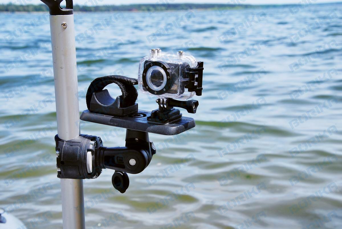 Fasten Plattform (164x68mm), Für Kamera & Echolote 360° rotierbar und neigbar - Schwarz