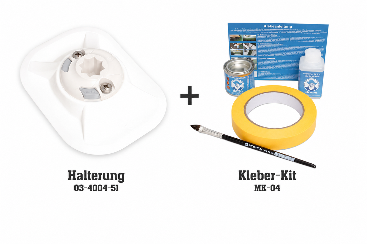 Set: Railblaza Halterung Ribport Außenhaut + Kleber Kit