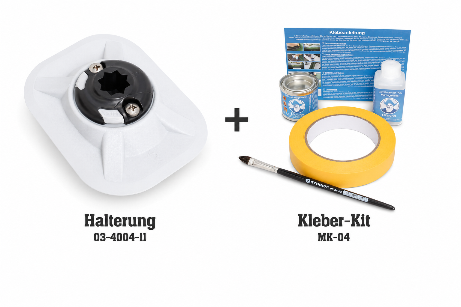 Set: Railblaza Halterung Ribport Außenhaut + Kleber Kit