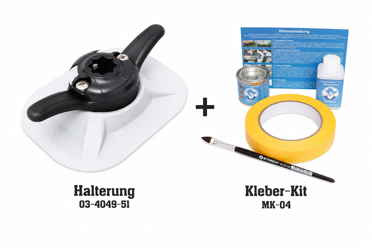 Set: Railblaza Halterung Cleatport Ribmount + Kleber Kit