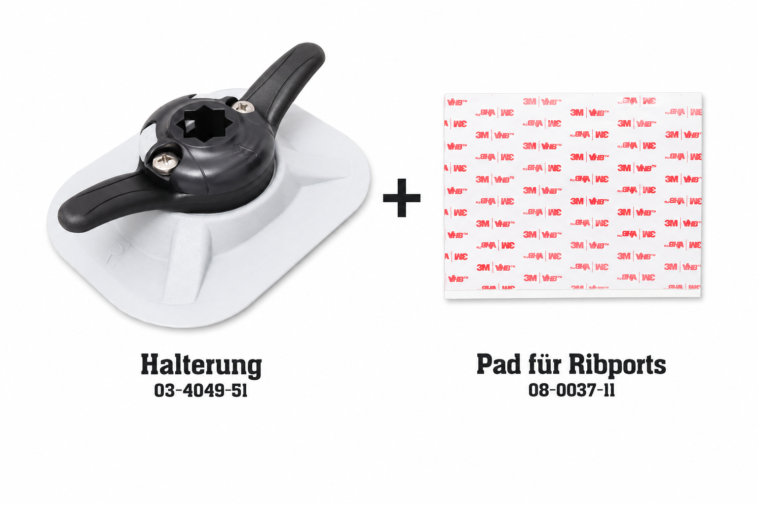 Set: Railblaza Halterung Cleatport Ribmount + VHB 3M Pad