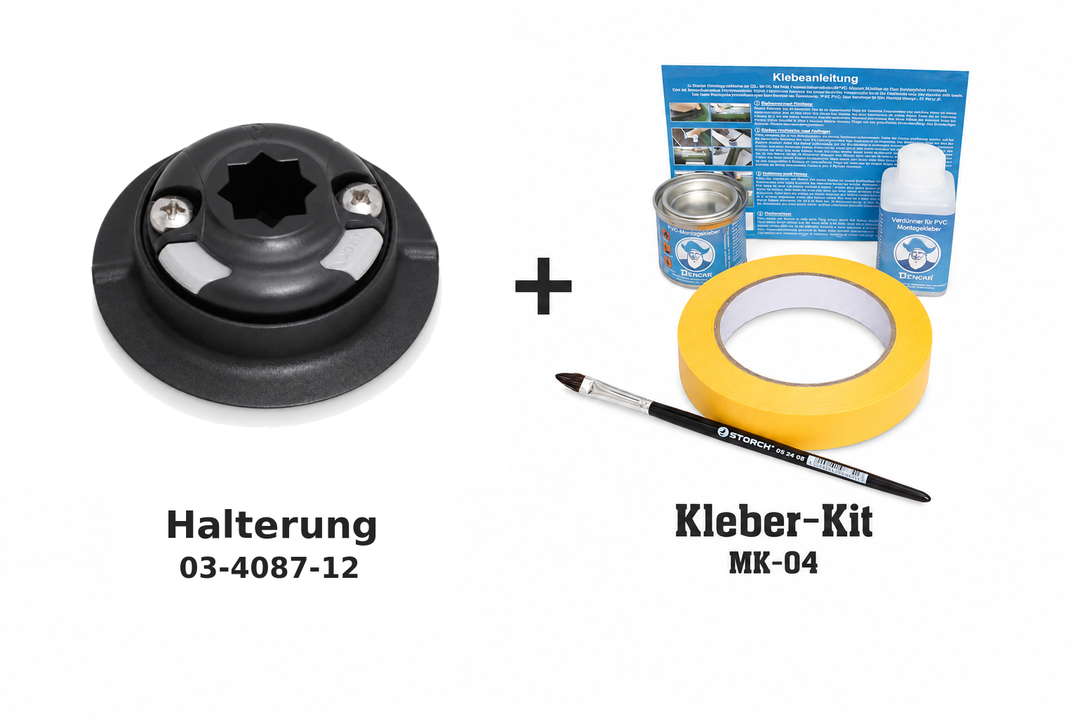 Set: Railblaza Halterung QuickPort Außenhaut + Kleber Kit