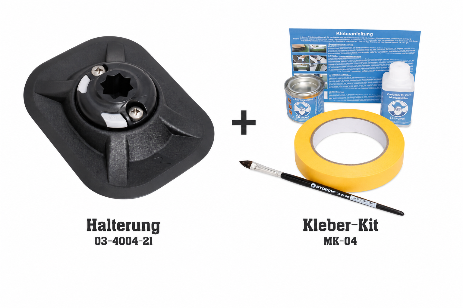Set: Railblaza Halterung Ribport Außenhaut + Kleber Kit