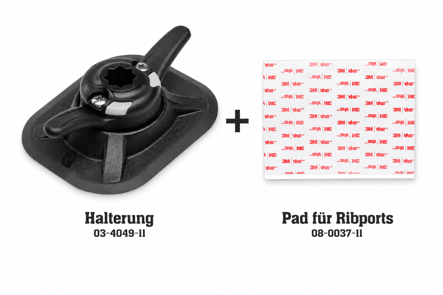 Set: Railblaza Halterung Cleatport Ribmount + VHB 3M Pad