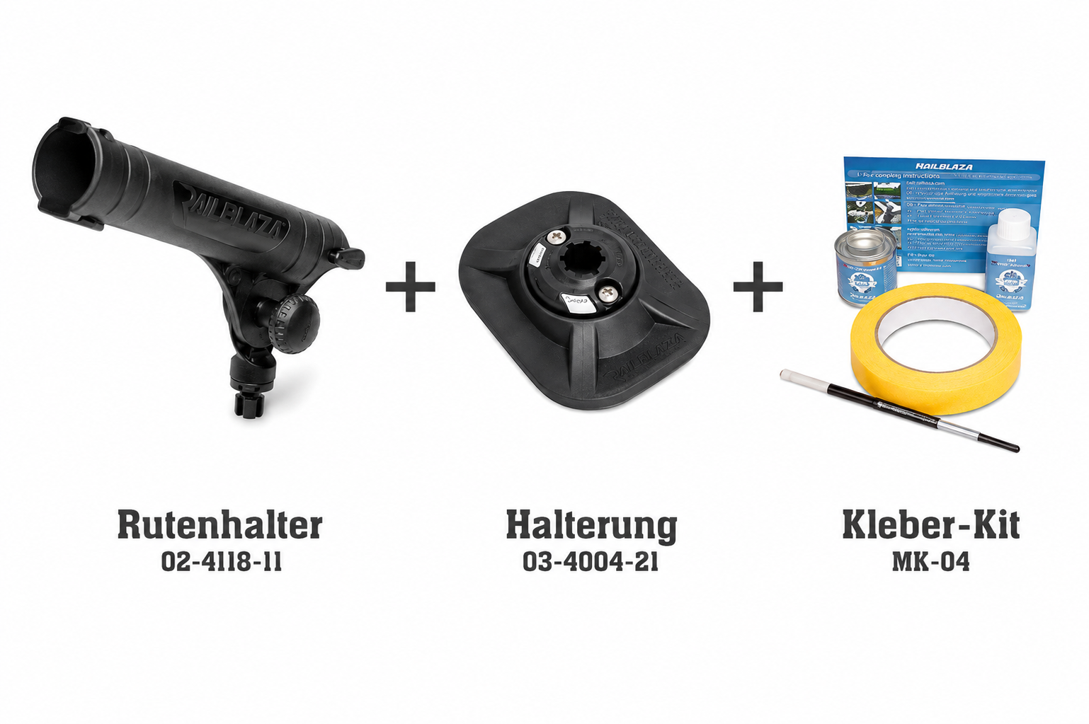 Set: Railblaza Rod Tube + Halterung RibPort + Kleber Kit Montage: Kleben