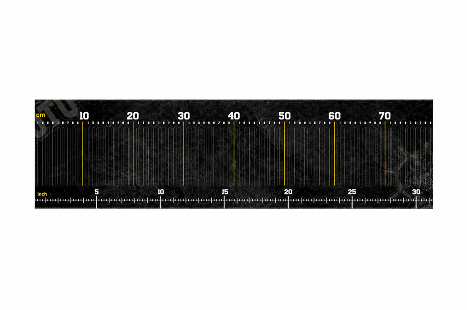 Bellyboot Scale für Fronttisch/Frontbar 800 x 195 mm Maßband zum Einkleben 0,9 mm Stärke