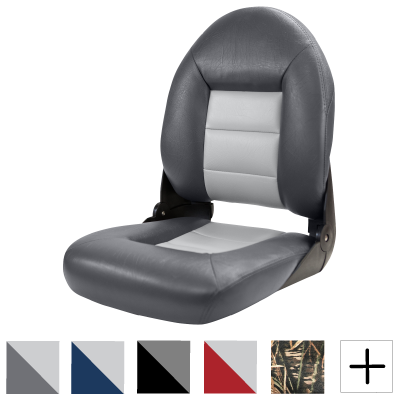 TEMPRESS NaviStyle High-Back Boat Seat – Charcoal/Gray