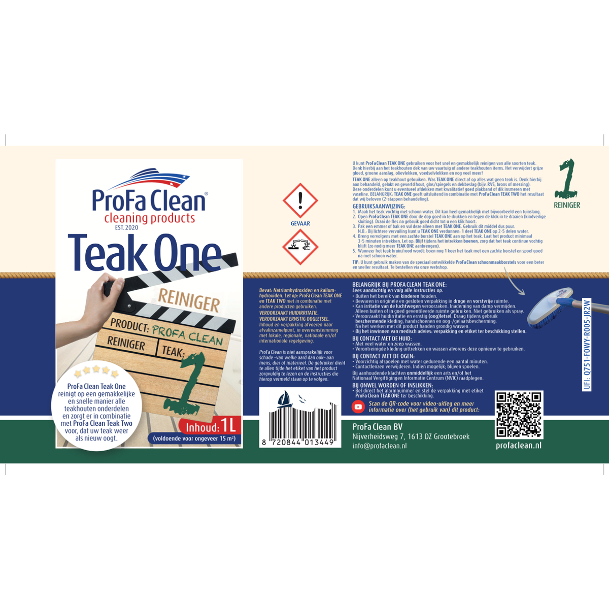 ProFa Clean Teak 1 & 2 Reiniger und Restaurator – 2 × 1 L – Lieferumfang 4