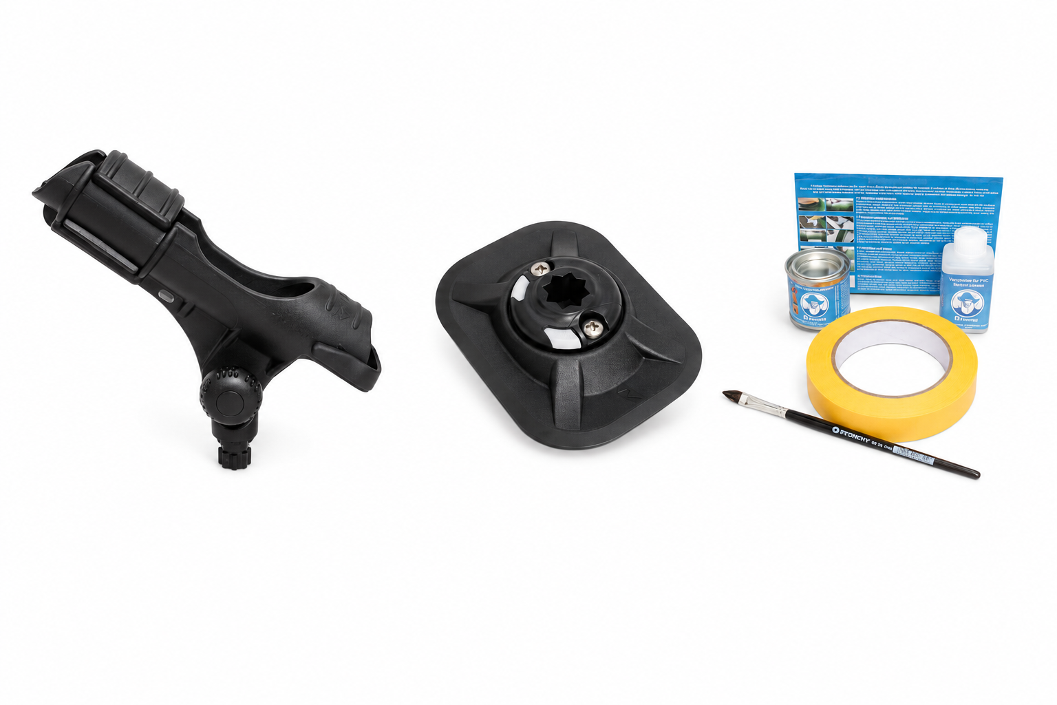 Set: Railblaza RodHolder II + Halterung RibPort + Kleber Kit