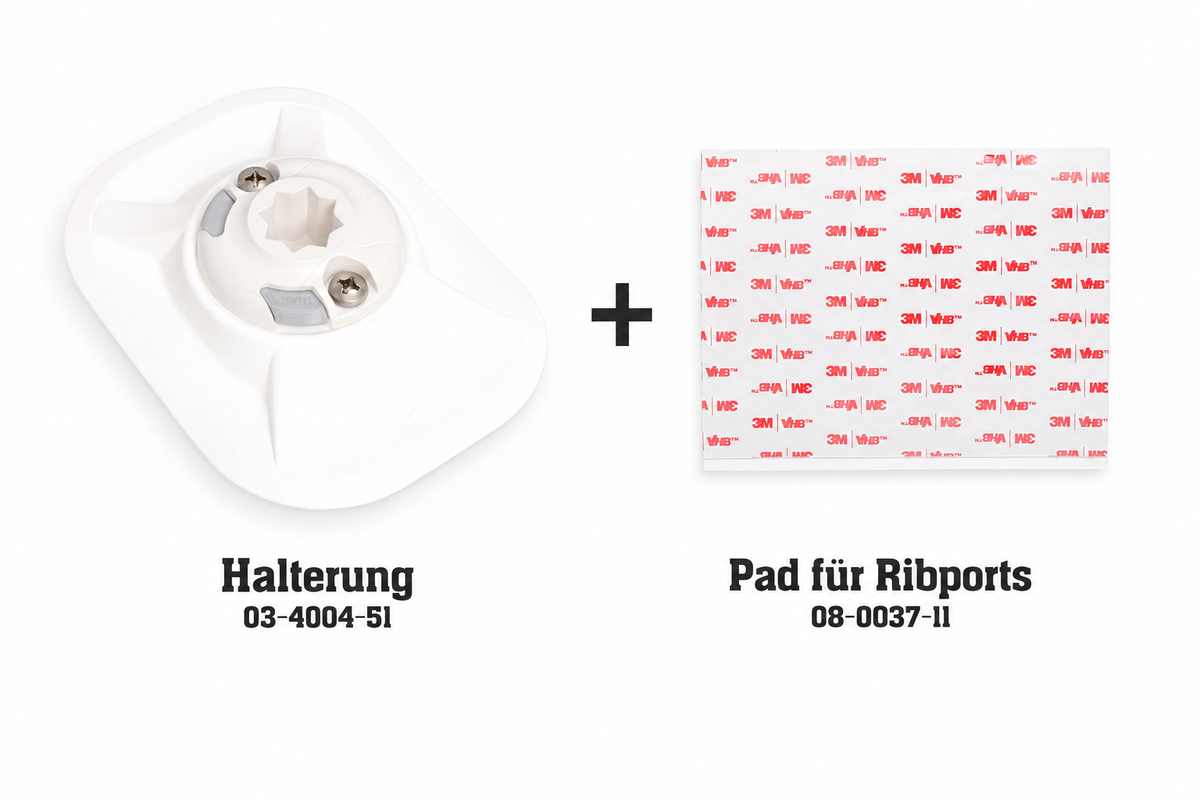 Set: Railblaza Halterung Ribport Außenhaut + VHB 3M Pad – Ansicht 3