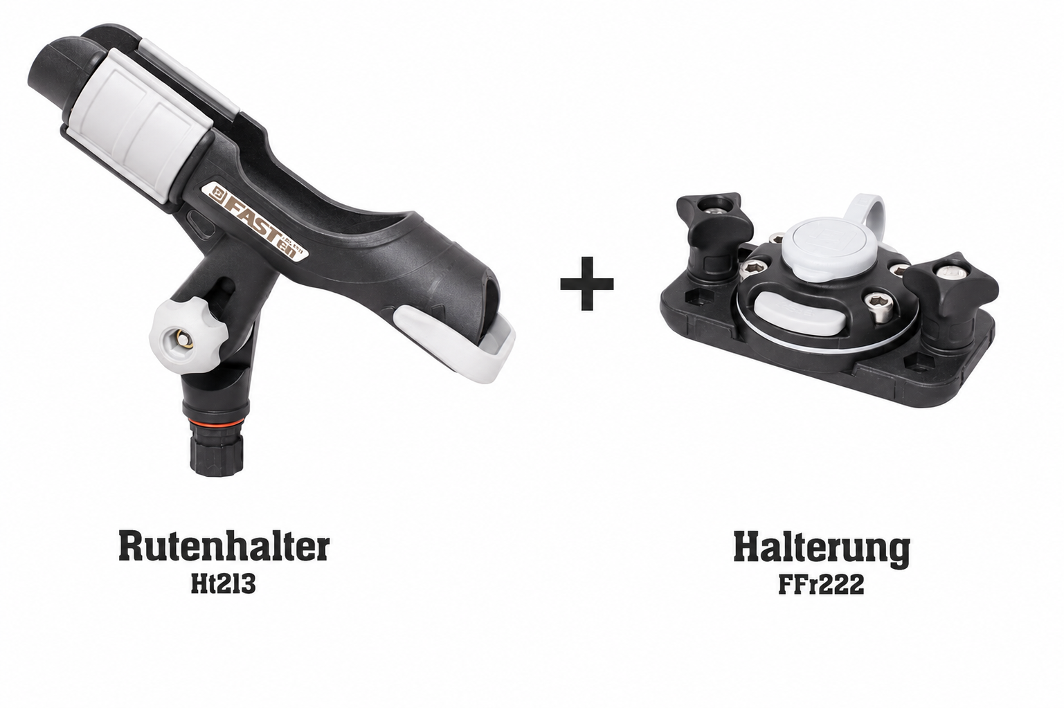 Set: Fasten Rutenhalter + Halterung [C-Shaped Basis] Horizontale Inst. für Kajak