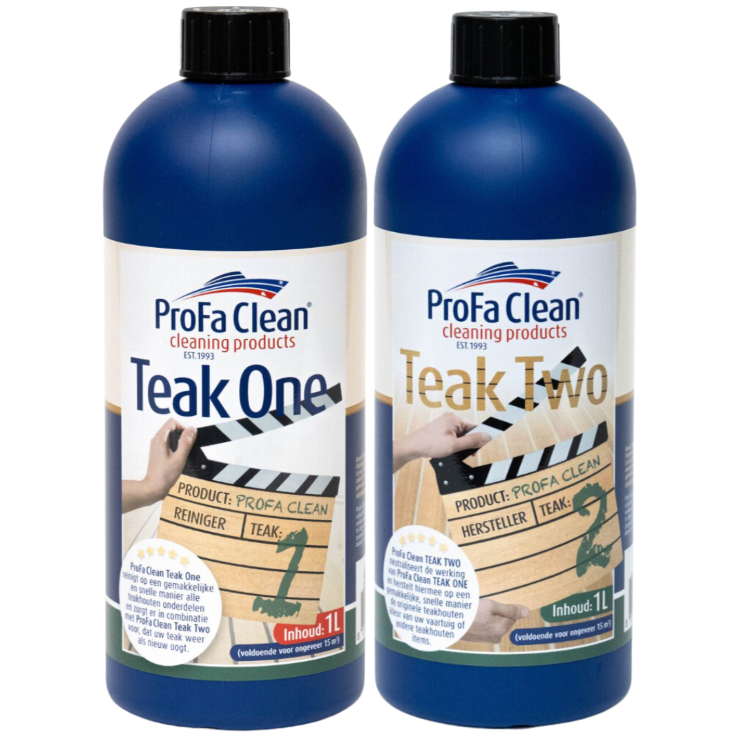 ProFa Clean Teak 1 & 2 Reiniger und Restaurator – 2 × 1 L – Produktansicht 1