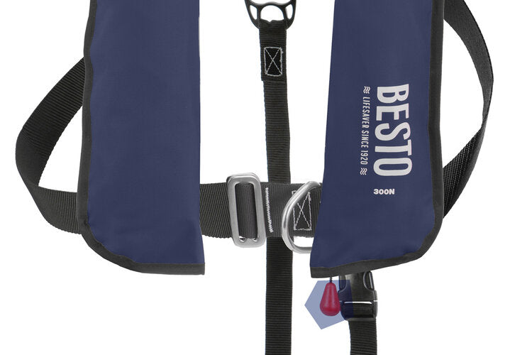 Besto 300N automatische Rettungsweste mit Harness, Navy – Ansicht 2