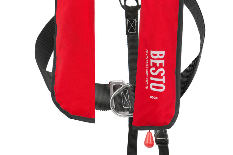 Besto 165N automatische Rettungsweste mit Harness, Rot – Ansicht 2