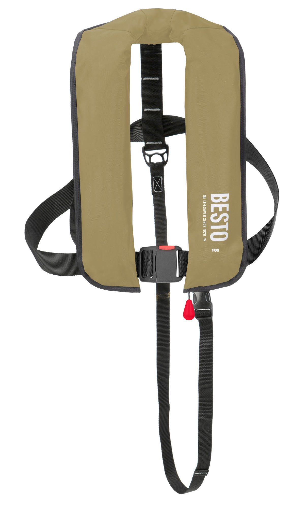 Besto 165N automatische Rettungsweste ohne Harness, Grün – Produktansicht