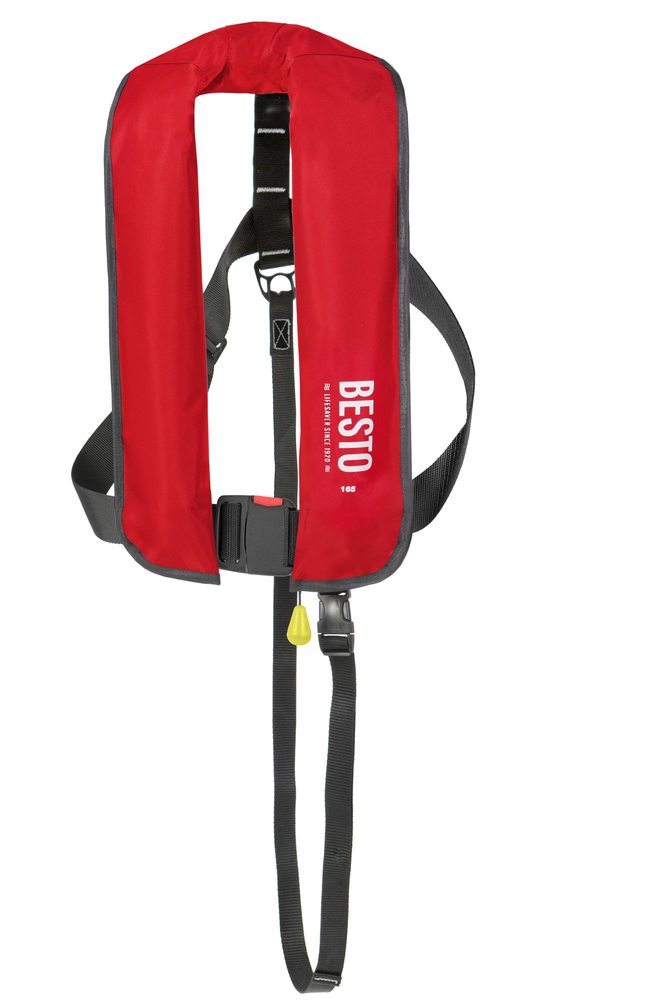 Besto 165N manuelle Rettungsweste ohne Harness, Rot – Ansicht 2