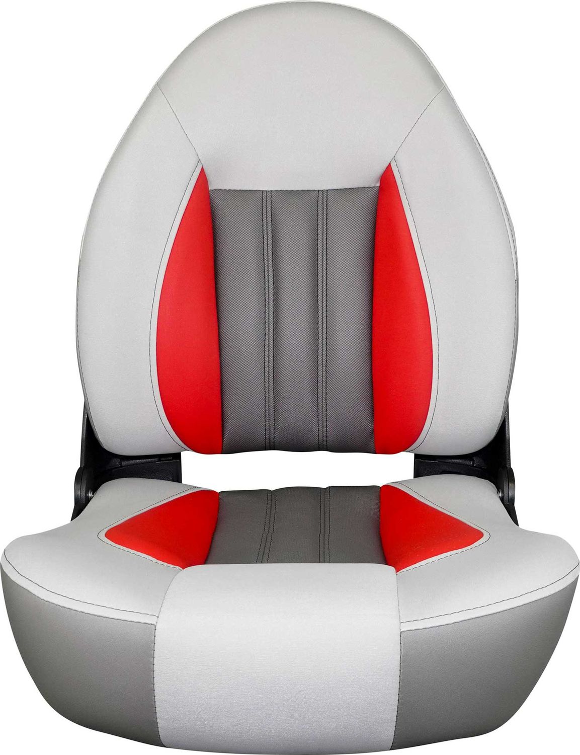 Tempress ProBax Orthopedic Boat Seat – Gray/Red X/Meteor/Sterling