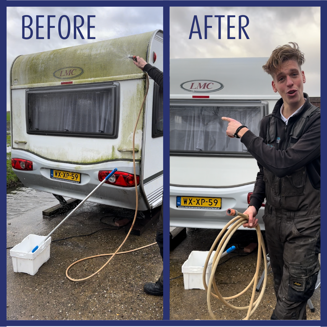 ProFa Clean Handbürste Deluxe für Boot und Yacht – Reinigungsergebnis