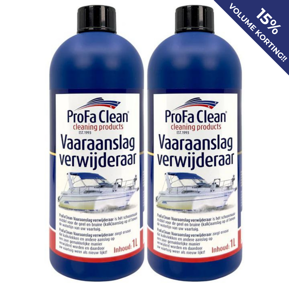 ProFa Clean Bootsablagerungsentferner 2 × 1 L Doppelpack – Produktansicht 1