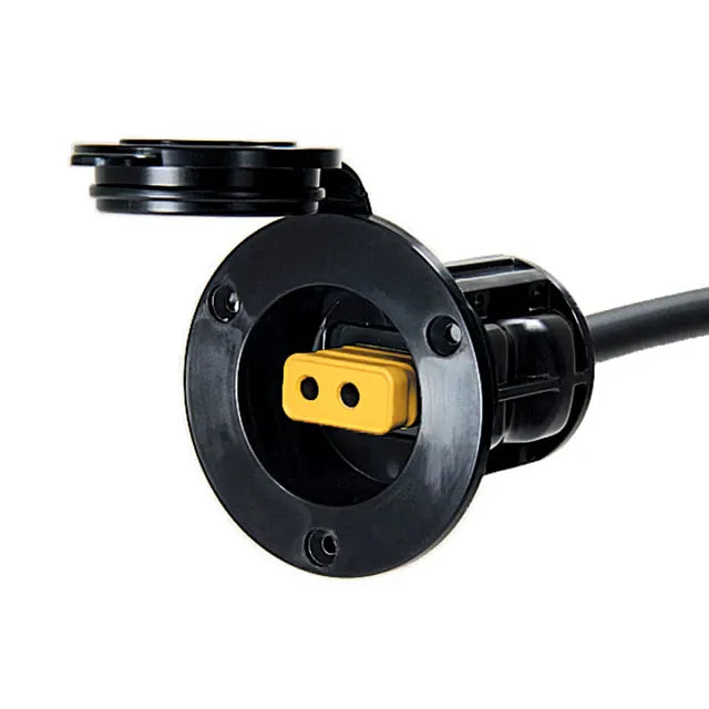 Cannon Einbausteckdose schwarz für elektr. Downrigger