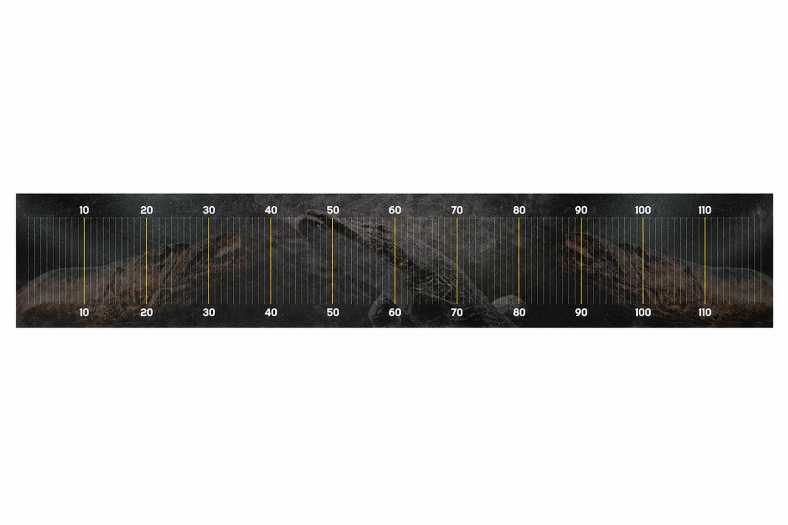 Angelboot Scale für Fronttisch/Frontbar 1200x195mm Maßband zum Einkleben 0,9 mm PVC