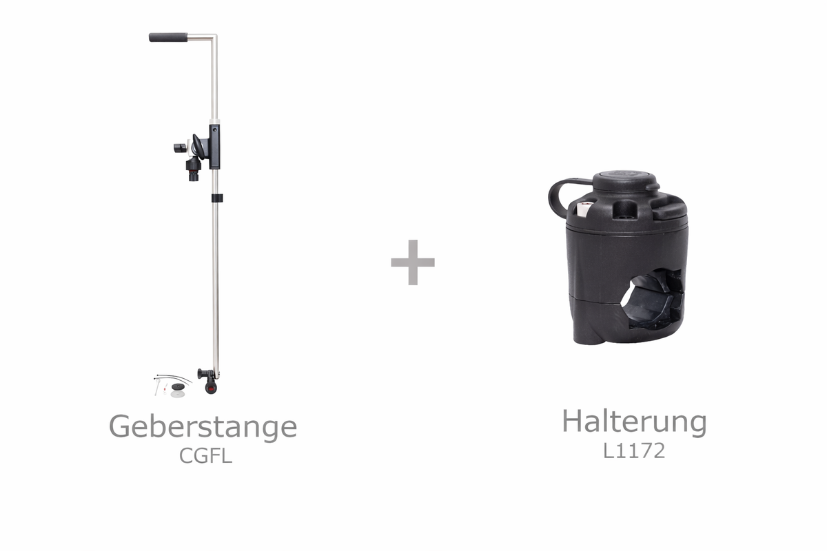 Set: Fasten Geberstange 850 mm für Garmin & Lowrance + Hobie H‑Rail