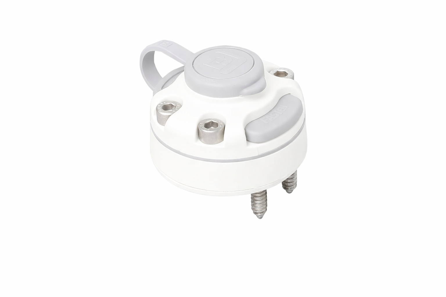 Fasten Halterung [Runde Basis] für Holz, Alu, Plastik & Gfk, Montage: Schrauben