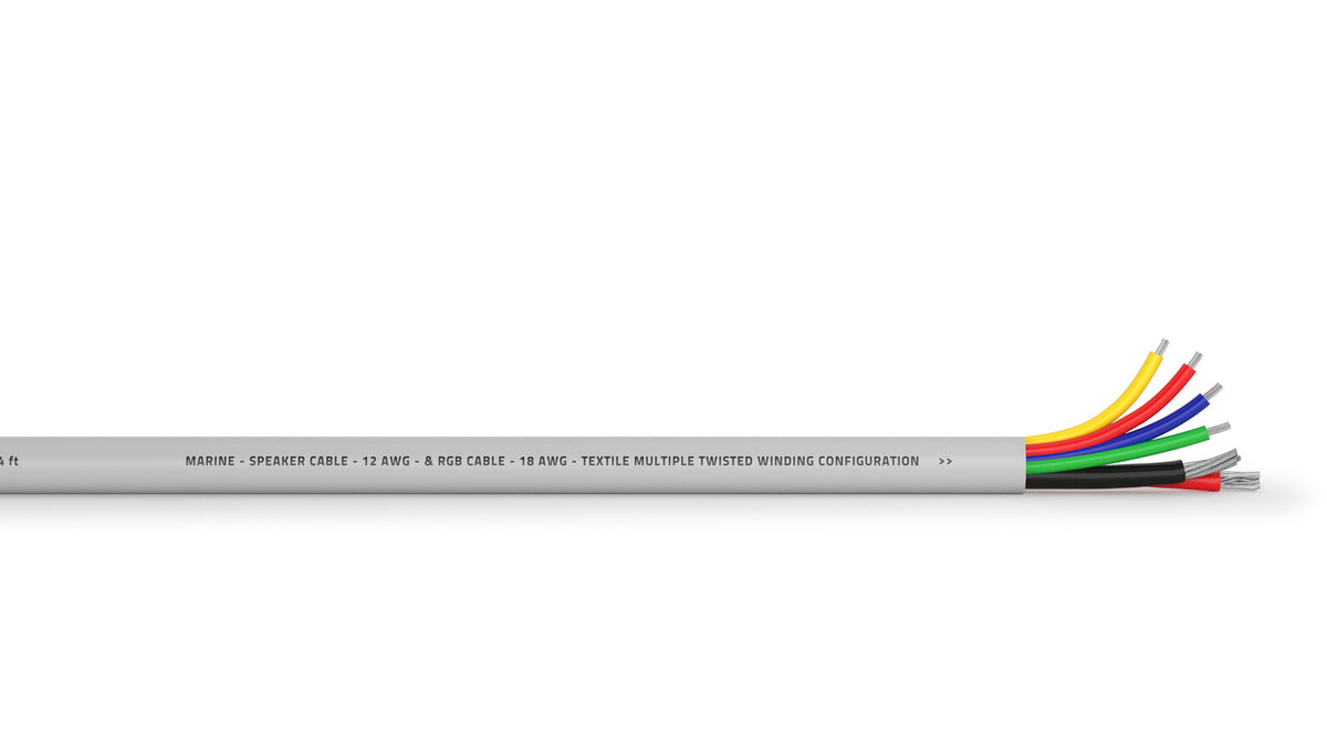 Hertz HMSC 12.2 & RGB Marine-Lautsprecherkabel mit RGB-Leitungen – 60 m Rolle – Produktansicht 1